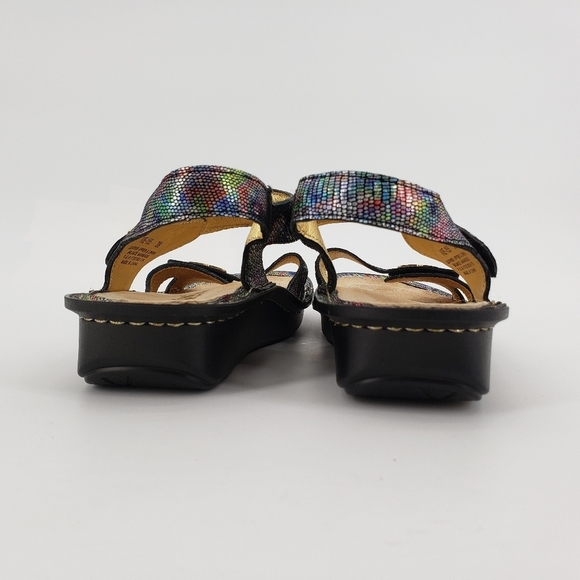ALEGRIA Vienna Shine On Sandals 38 Multi-Colored Leather Rocker Bottom Shoe - Picture 6 of 13